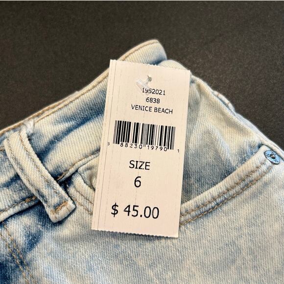 NWT DL1961 Light Wash Distressed Denim Skirt – Girls Size 6 - Picture 2 of 5